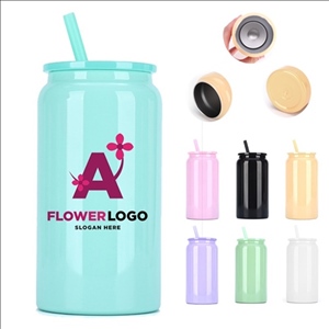 16oz Glossy Stainless Steel SS304 Cup Sublimation Color Mug Mason Can